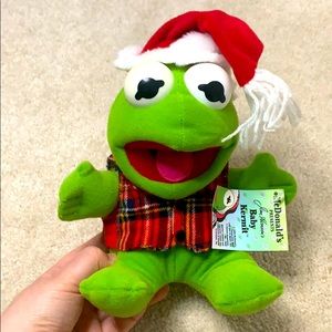 1988 Vintage Christmas Baby Kermit McDonalds Plush